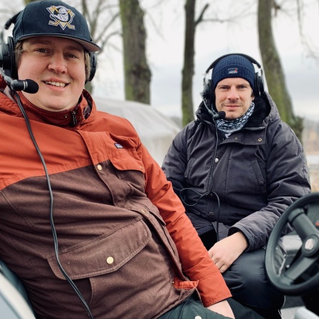 Eric Mickan(links) und Frieder Rößler während der Aufzeichnung(Quelle: rbb/F.Rößler)