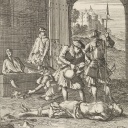 Folter von Häretikern in Arras, um 1491, Caspar Luyken, Hermannus Ribbius