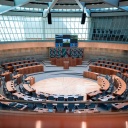 Ein Blick in den leeren Landtag von Nordrhein-Westfalen.