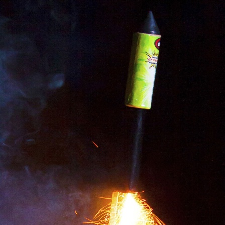 Gezündete Rakete an Silvester