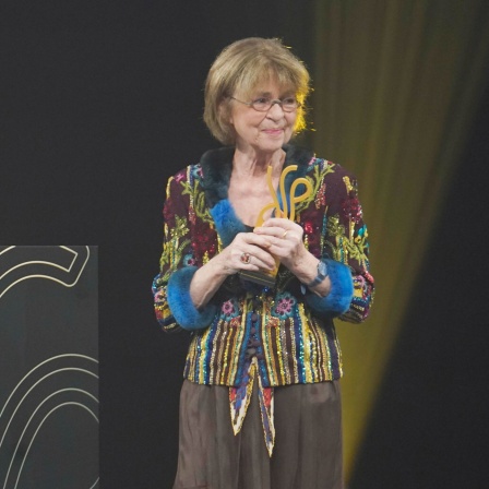Cornelia Froboess bei der Verleihung des Deutschen Schauspielpreises 2021