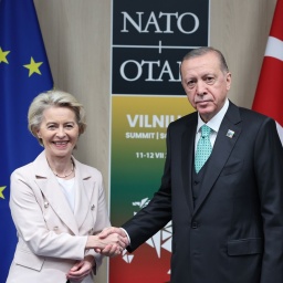 EU-Kommissions-Präsidentin Ursula von der Leyen und der türkische Präsident Erdogan