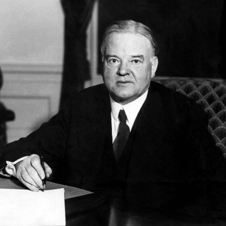 Herbert Hoover, US-Präsident (1929 bis März 1933), um das Jahr 1939