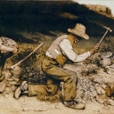 Courbet, Gustave, Die Steinklopfer . Dresden, Gemäldegalerie (Kriegsverlust)