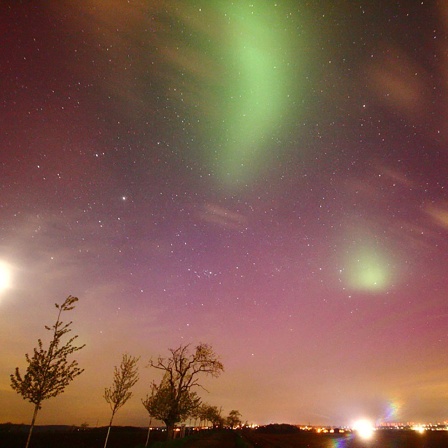 Polarlichter über Sachsen