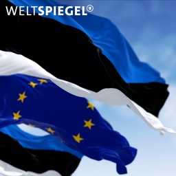 Estland und EU Flagge