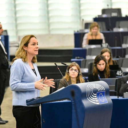 Die Politikerin Hildegard Bentele im EU-Parlament.