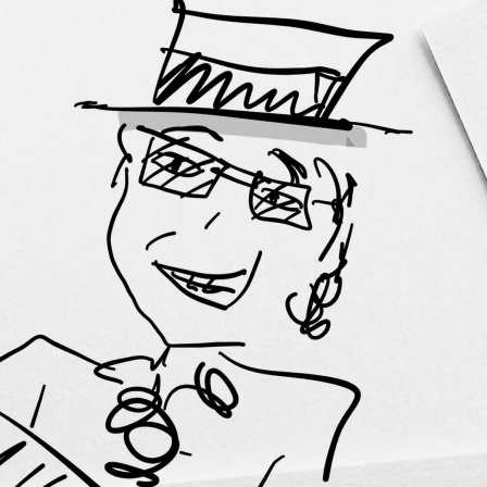 Eine Karikatur von Elton John