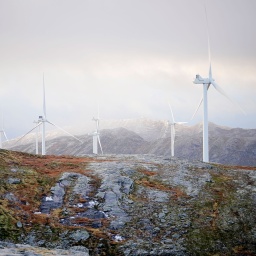 Windpark in Fosen, Norwegen