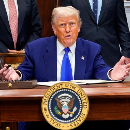 Donald Trump im Weißen Haus. 