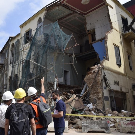 Stark beschädigte historische Bauwerke in Beirut.