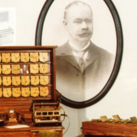 Hollerith-Zaehlmaschine, 1890 entwickelt von dem Ingenieur Hermann Hollerith (1860-1929) zur Verarbeitung von Daten durch Lochkarten
