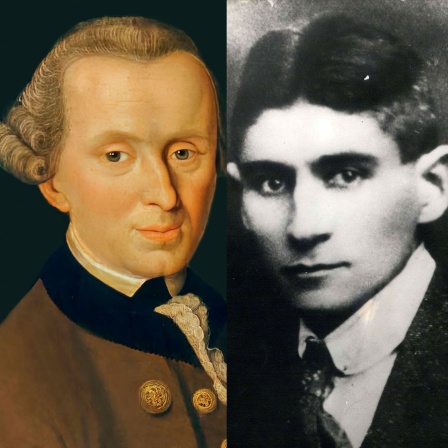 Collage: Immanuel Kant und Franz Kafka