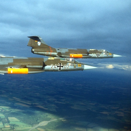 Kampfflugzeuge vom Typ - F 104 G Starfighter