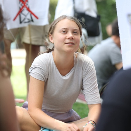 Die schwedische Klimaaktivistin Greta Thunberg Basel.