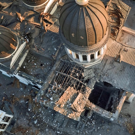Die Verklärungskathedrale von Odessa ist nach Raketenangriffen stark beschädigt.