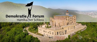 Das Hambacher Schloss in Neustadt, Veranstaltungsort des Demokratie-Forums