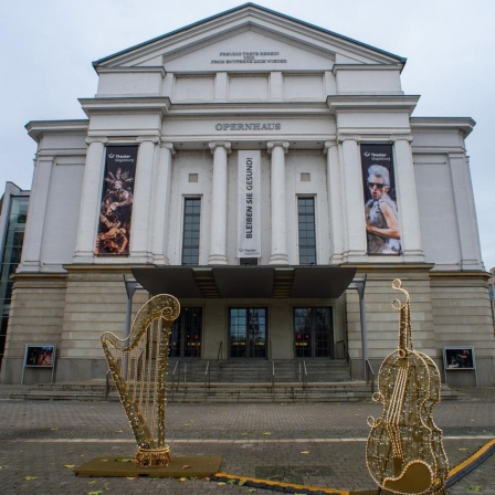 Das Opernhaus vom Theater Magdeburg. 