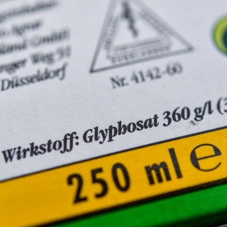 Die Verpackung eines Unkrautvernichtungsmittel, das den Wirkstoff Glyphosat enthält.