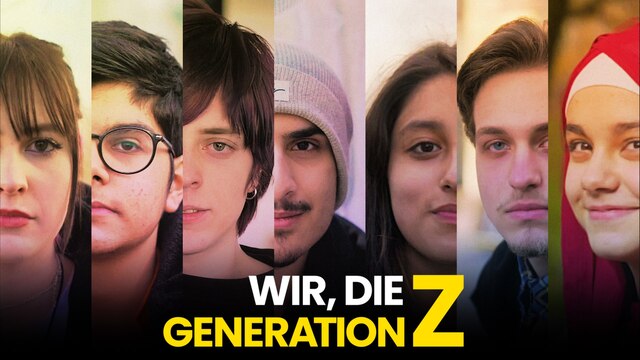Mehrere Portraits von Jugendlichen nebeneinander arrangiert, darunter der Schriftzug "Wir, die Generation Z"