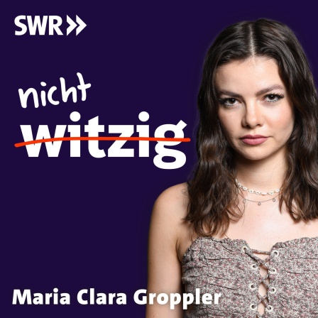 nicht witzig - Humor ist, wenn die anderen lachen. Video-Podcast. Zu sehen ist das Logo des Deep Talk Podcasts nicht witzig und der Gast der Sendung Maria Clara Groppler.