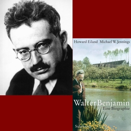 Howard Eiland / Michael W.Jennings: "Walter Benjamin. Eine Biographie" Zu sehen sind der Philosoph Walter Benjamin und das Buchcover