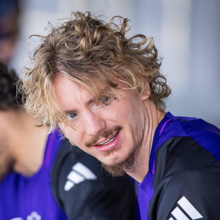 Nick Woltemade während des Trainings bei der U21