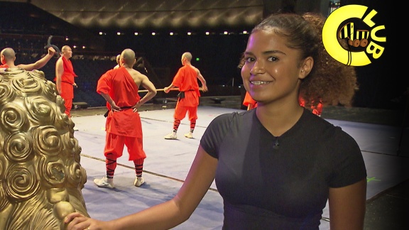 Tigerenten Club - Tigerenten-reporterin Filipa Backstage Bei Proben Der Shaolin Kung-fu-show