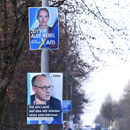 Wahlplakat der AfD und der CDU © IMAGO / Revierfoto