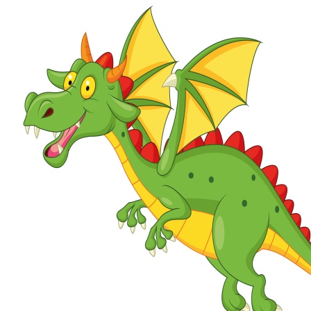 Illustration - Lächelnder Drache