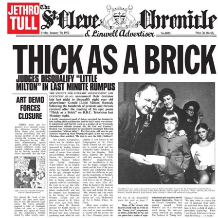 Das Album &#034;Thick As A Brick&#034; von Jethro Tull erschien im März 1972.