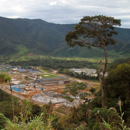Gebäude der Kupfermine in Zamora-Chinchipe Ecuador