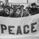 Suffragistische Friedensdelegierte auf Noordam: Mrs. P. Lawrence, Jane Addams, Anita Molloy