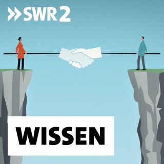 Ein Mann und eine Frau reichen sich über einer Schlucht symbolisch die Hände, montiert an lange Stangen (Grafik): Familiäre Zerwürfnisse enden häufig im erbitterten Rechtsstreit. Mediation hilft, eine Einigung zu finden, mit der die Betroffenen gut leben können. Das gelingt jedoch nur, wenn alle mitmachen.