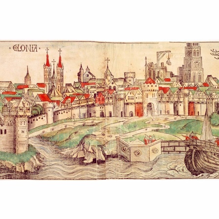 Stadtpanorama von Köln im Jahr 1493