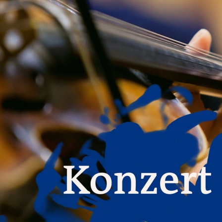 Das "Konzert & Oper"-Logo des ARD Radiofestivals 2021 zeigt eine Hand, die eine Geige hält. Davor der Schriftzug "Konzert & Oper".