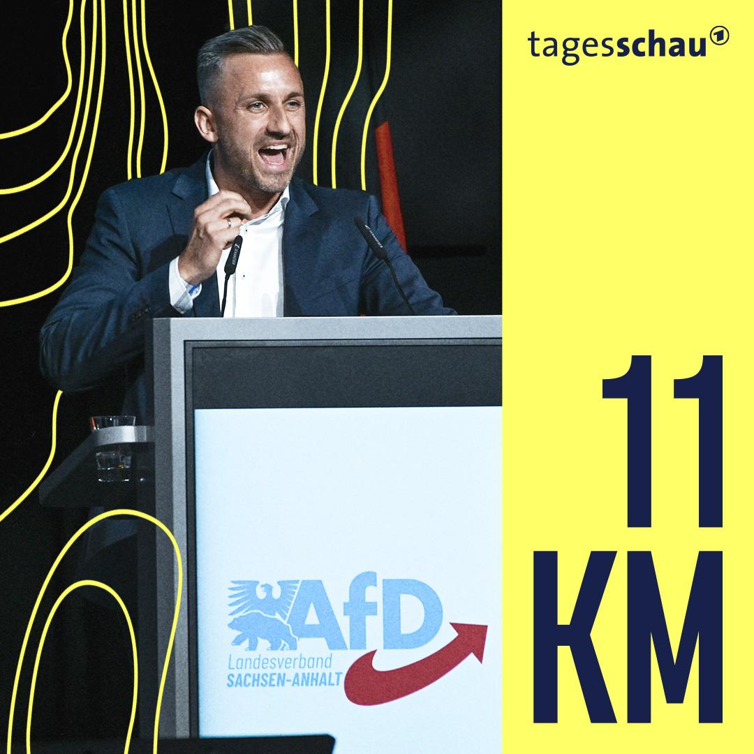 Ulrich Siegmund steht am Rednerpult. Blaue Buchstaben auf gelben Grund 11KM Bild: picture alliance/dpa | Heiko Rebsch