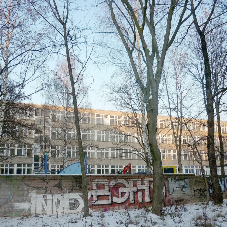 Grundschule in Leipzigs Süden, die als Flüchtlingsunterkunft diente.