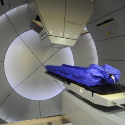 Ein Bestrahlungsraum in einer Protonenklinik in München