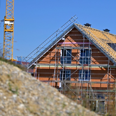 Baustelle in einem Neubaugebiet