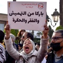 Proteste gegen steigende Lebensmittelpreise in Rabat, Marokko, am 20. Februar 2022, dem Jahrestag des Arabischen Frühlings in Marokko