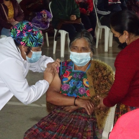 Im Gesundheitszentrum von Tecpán gibt es COVID-Impfungen