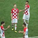 Spieler der kroatischen Nationalmannschaft im Finale der Fußball-WM 2018 in Moskau