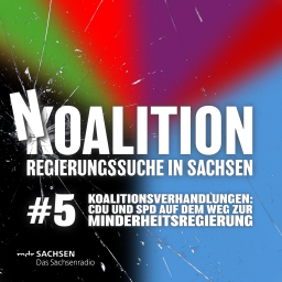 Auf einem Schriftzug steht ein N über dem K von Koalition.