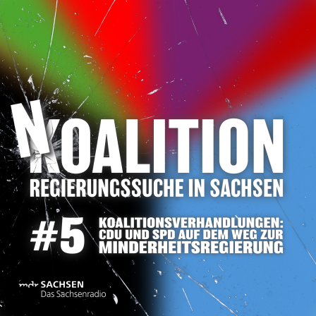 Auf einem Schriftzug steht ein N über dem K von Koalition.