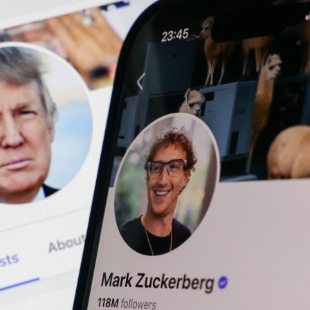 Die Profilbilder von Donald Trump und Mark Zuckerberg