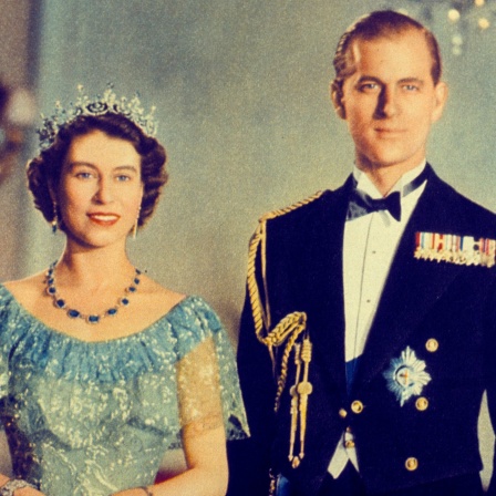 Queen Elizabeth II. mit Prinz Philip , Duke of Edinburgh, Aufnahme aus dem Jahr 1952