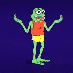 Pepe the Frog, the web comics character co-opted by the alt-right as a symbol of white supremacy, 2020.