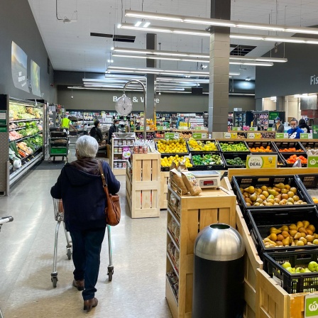 Ein Supermarkt in Wellington, Neuseeland