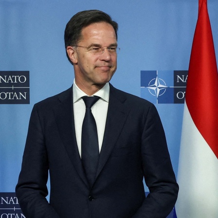 Archivbild: Mark Rutte und Jens Stoltenberg (17.04.2024)